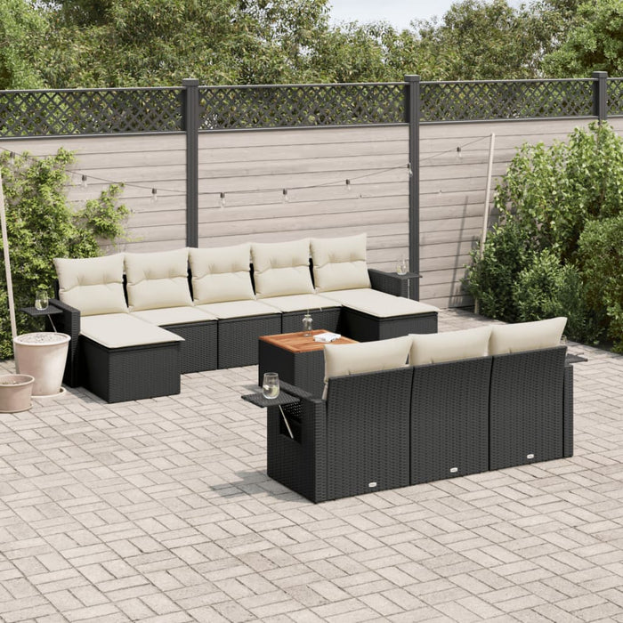 Set Divani da Giardino 11 pz con Cuscini in Polyrattan Nerocod mxl 116153