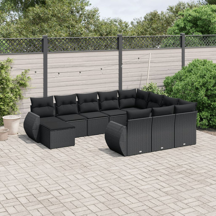 Set Divani da Giardino 11 pz con Cuscini in Polyrattan Nerocod mxl 113332