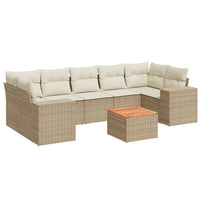 Set Divano da Giardino 8 pz con Cuscini Beige in Polyrattancod mxl 90429