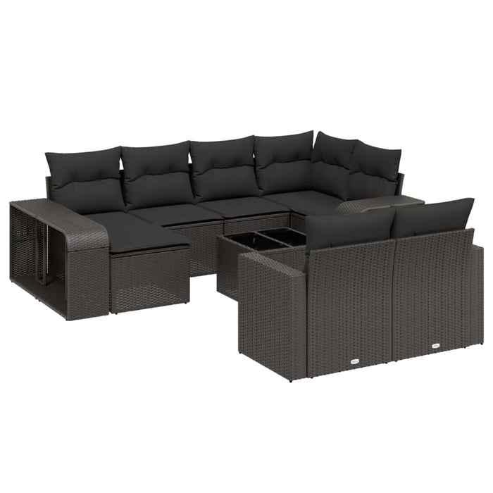 Set Divani da Giardino 11 pz con Cuscini in Polyrattan Nerocod mxl 113319