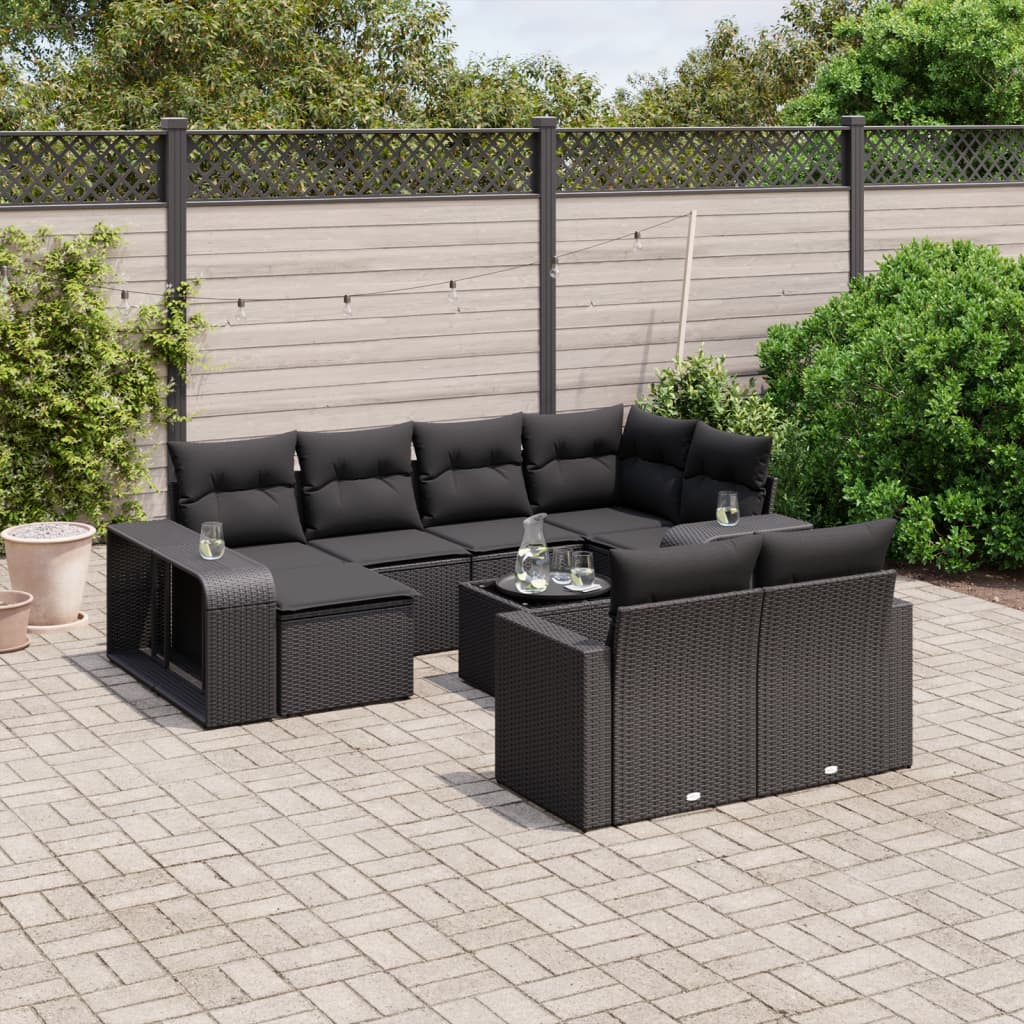 Set Divani da Giardino 11 pz con Cuscini in Polyrattan Nerocod mxl 113319