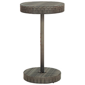 Set Bar da Giardino 3pz con Cuscini Grigio in Polyrattan 3261442