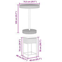 Set Bar da Giardino 5 pz con Cuscini in Polyrattan Marrone 3261443