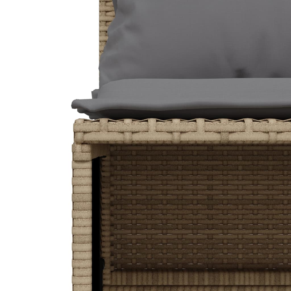 Set Divano da Giardino 5 pz con Cuscini Beige in Polyrattan 3261524