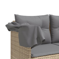 Set Divano da Giardino 5 pz con Cuscini Beige in Polyrattan 3261530