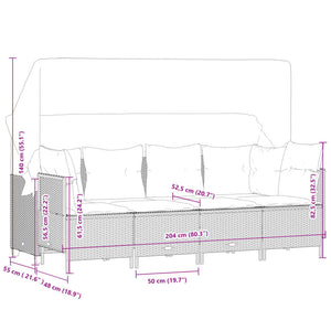 Set Divano da Giardino 5 pz con Cuscini Beige in Polyrattan 3261530