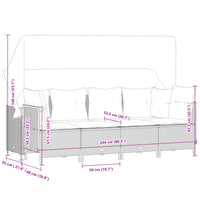 Set Divano da Giardino 5 pz con Cuscini Beige in Polyrattan 3261531