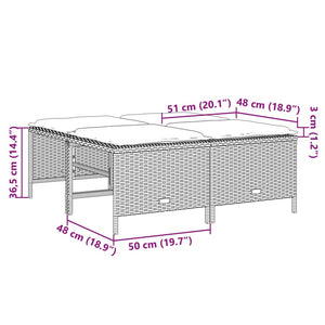 Set Divano da Giardino 5 pz con Cuscini Grigio in Polyrattan 3261535