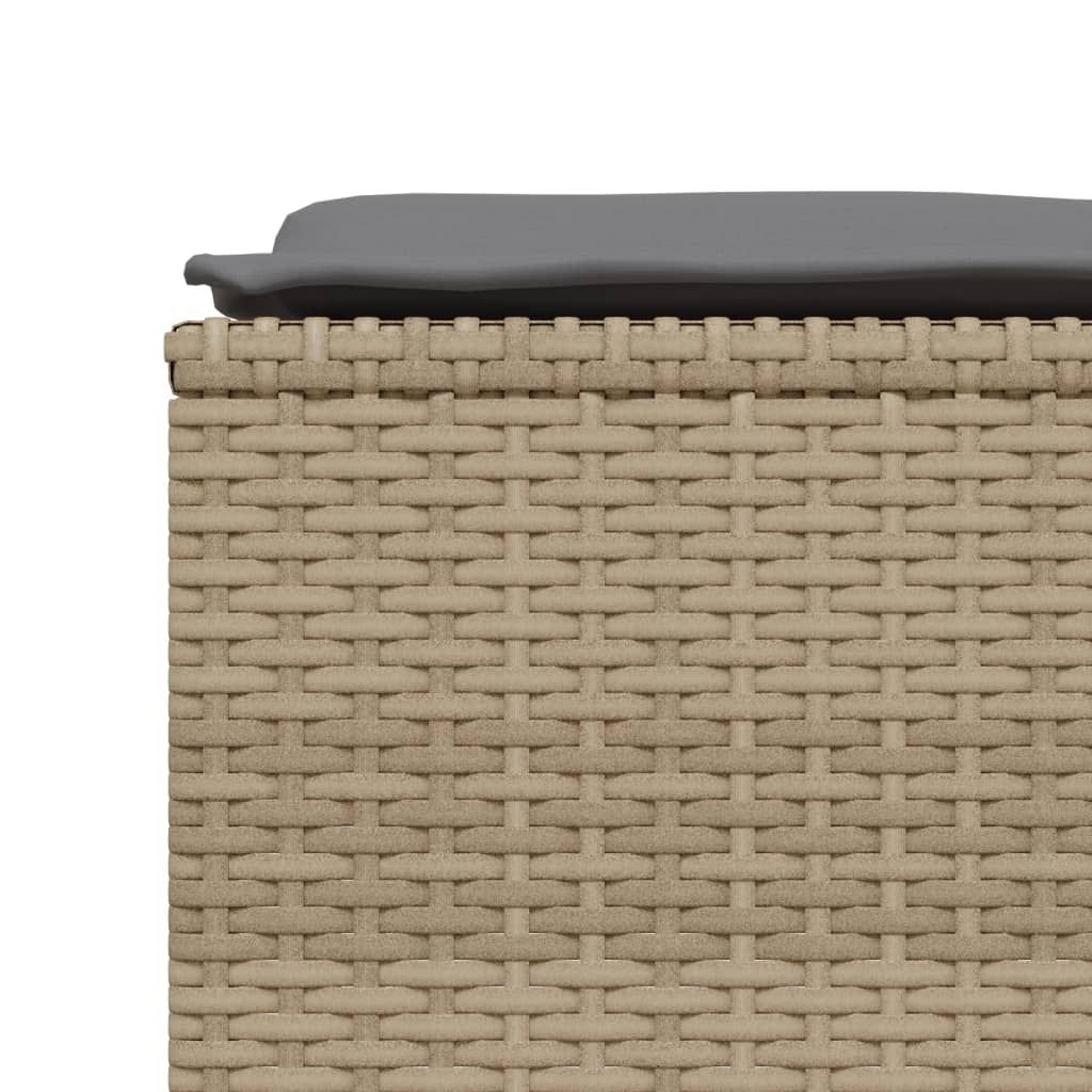 Set Divano da Giardino 5 pz con Cuscini Beige in Polyrattan 3261536