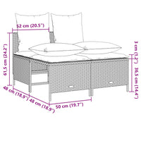 Set Divano da Giardino 5 pz con Cuscini Marrone in Polyrattan 3261546