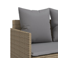 Set Divano da Giardino 5 pz con Cuscini Beige in Polyrattan 3261548