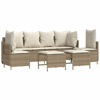 Set Divano da Giardino 5 pz con Cuscini Beige in Polyrattan 3261549