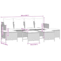 Set Divano da Giardino 5 pz con Cuscini Beige in Polyrattan 3261560