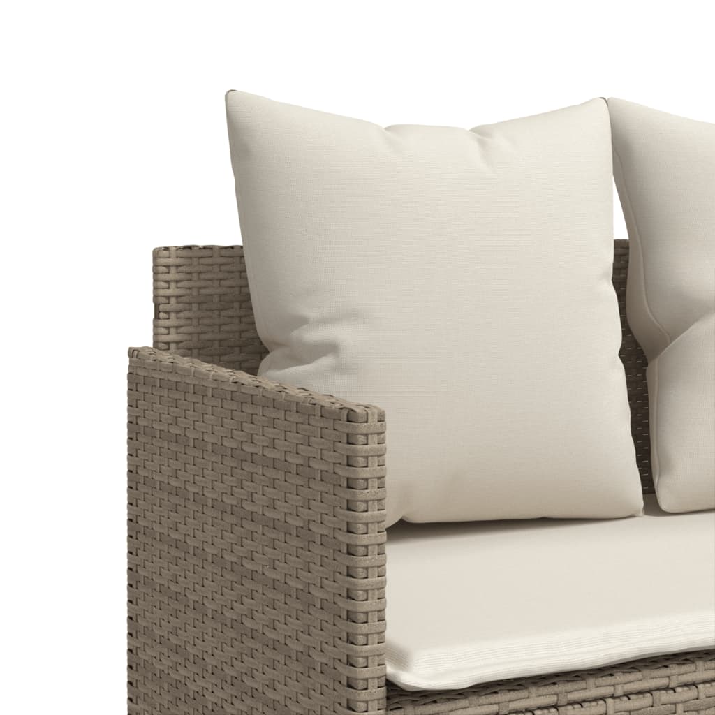 Set Divano da Giardino 5 pz con Cuscini Beige in Polyrattan 3261561