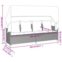 Set Divano da Giardino 5 pz con Cuscini Marrone in Polyrattan 3261564