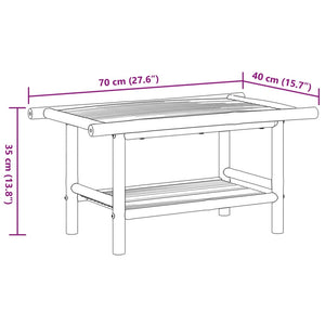 Tavolino da Salotto 70x40x35 cm in Bambù 366472