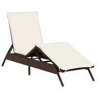 Lettini Prendisole 2 pz con Cuscini Marrone in Polyrattan 3261579