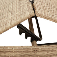 Lettini Prendisole 2 pz con Cuscini Beige in Polyrattan 3261582