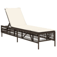 Lettini Prendisole 2 pz con Cuscini Marrone in Polyrattan 3261597