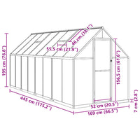 Telaio Serra con Base Antracite 445x169x195 cm in Alluminio 3266334