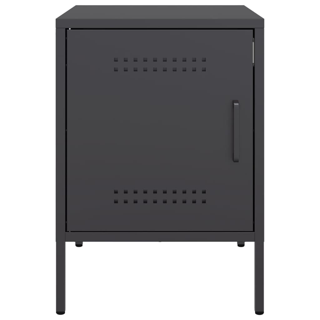 Comodini 2 pz Nero 36x39x50,5 cm in Acciaio 842911