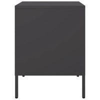 Comodini 2 pz Nero 36x39x50,5 cm in Acciaio 842911