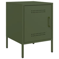 Comodini 2 pz Verde Oliva 36x39x50,5 cm in Acciaio 842919