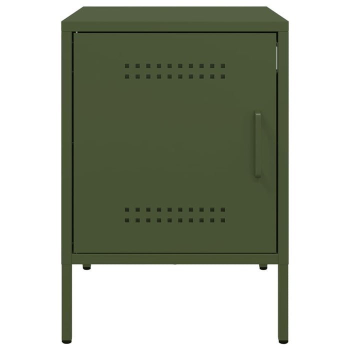 Comodini 2 pz Verde Oliva 36x39x50,5 cm in Acciaio 842919