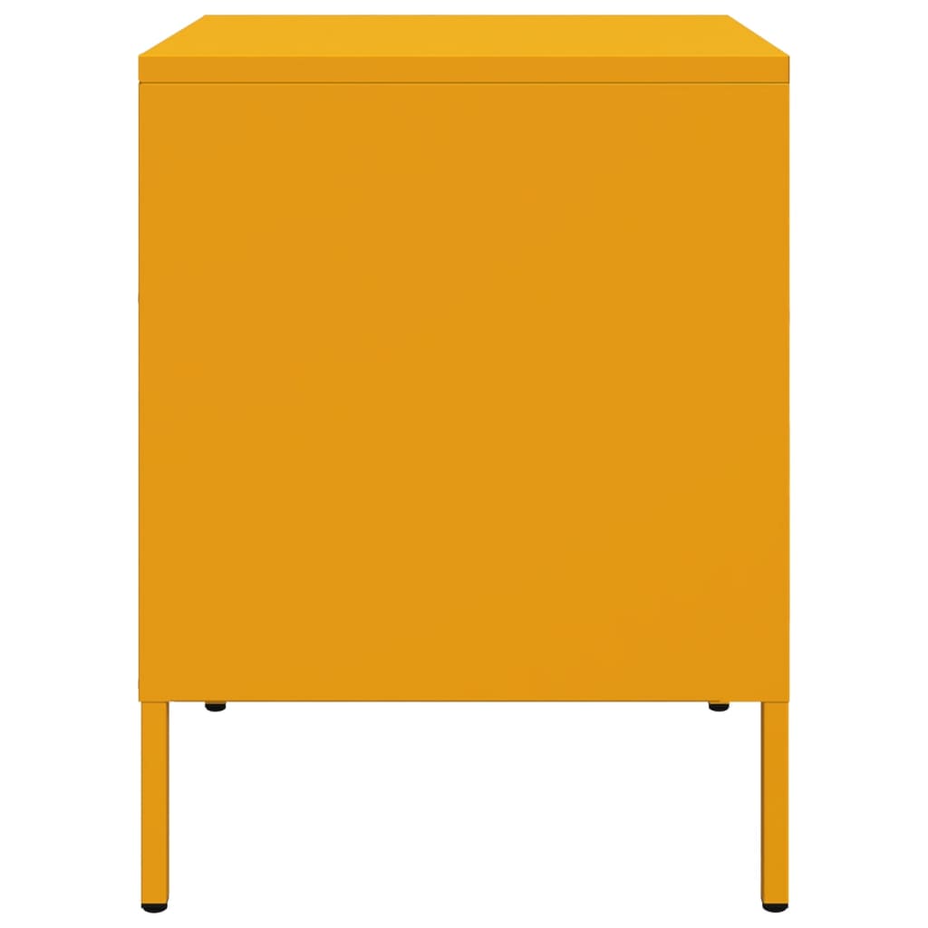 Comodini 2 pz Giallo Senape 36x39x50,5 cm in Acciaio 842929