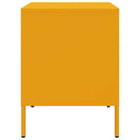 Comodini 2 pz Giallo Senape 36x39x50,5 cm in Acciaio 842929