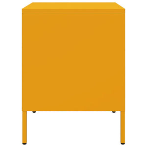 Comodini 2 pz Giallo Senape 36x39x50,5 cm in Acciaio 842929