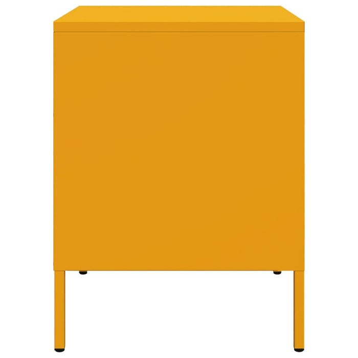 Comodini 2 pz Giallo Senape 36x39x50,5 cm in Acciaio 842929