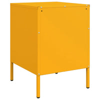 Comodini 2 pz Giallo Senape 36x39x50,5 cm in Acciaio 842929