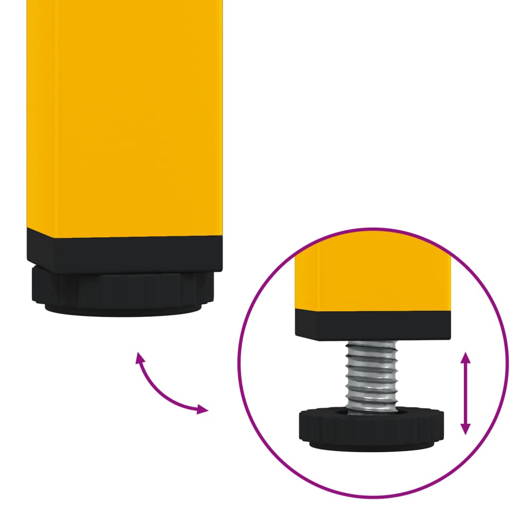 Comodini 2 pz Giallo Senape 36x39x50,5 cm in Acciaio 842929