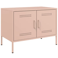 Mobili TV 2pz Rosa 68x39x50,5 cm in Acciaio 842937