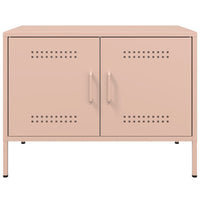 Mobili TV 2pz Rosa 68x39x50,5 cm in Acciaio 842937