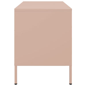 Mobili TV 2pz Rosa 68x39x50,5 cm in Acciaio 842937