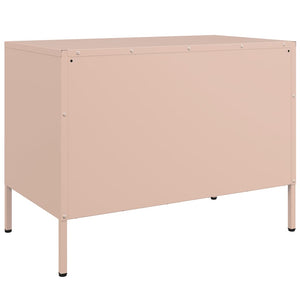 Mobili TV 2pz Rosa 68x39x50,5 cm in Acciaio 842937