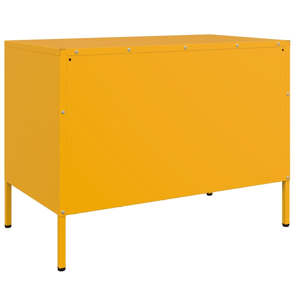 Mobile TV Giallo Senape 68x39x50,5 cm in Acciaio 842940