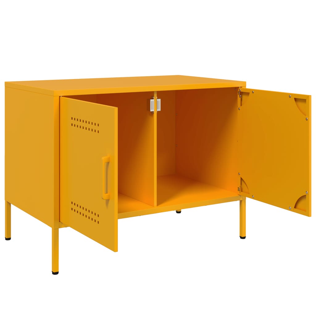 Mobile TV Giallo Senape 68x39x50,5 cm in Acciaio 842940