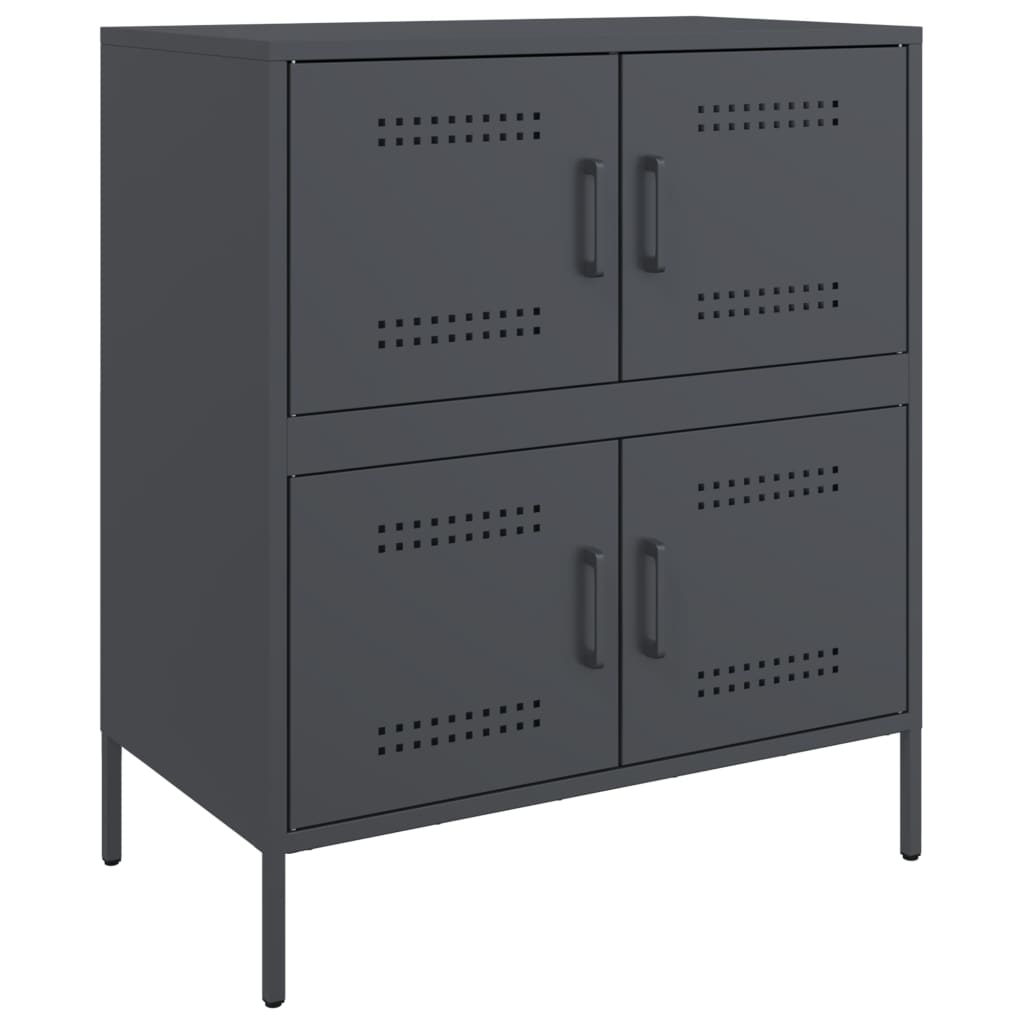 Credenza Antracite 68x39x79 cm in Acciaio 842954