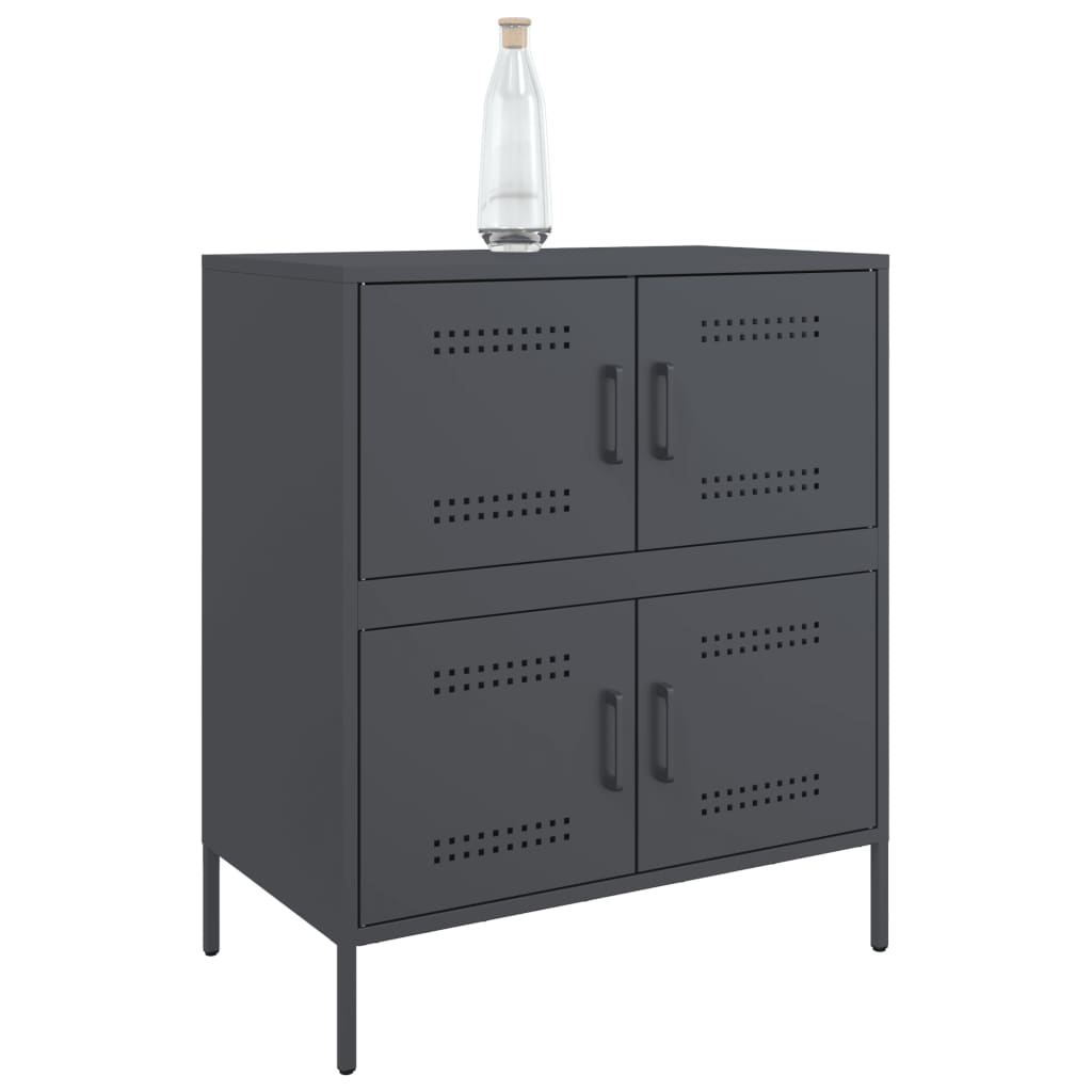 Credenza Antracite 68x39x79 cm in Acciaio 842954