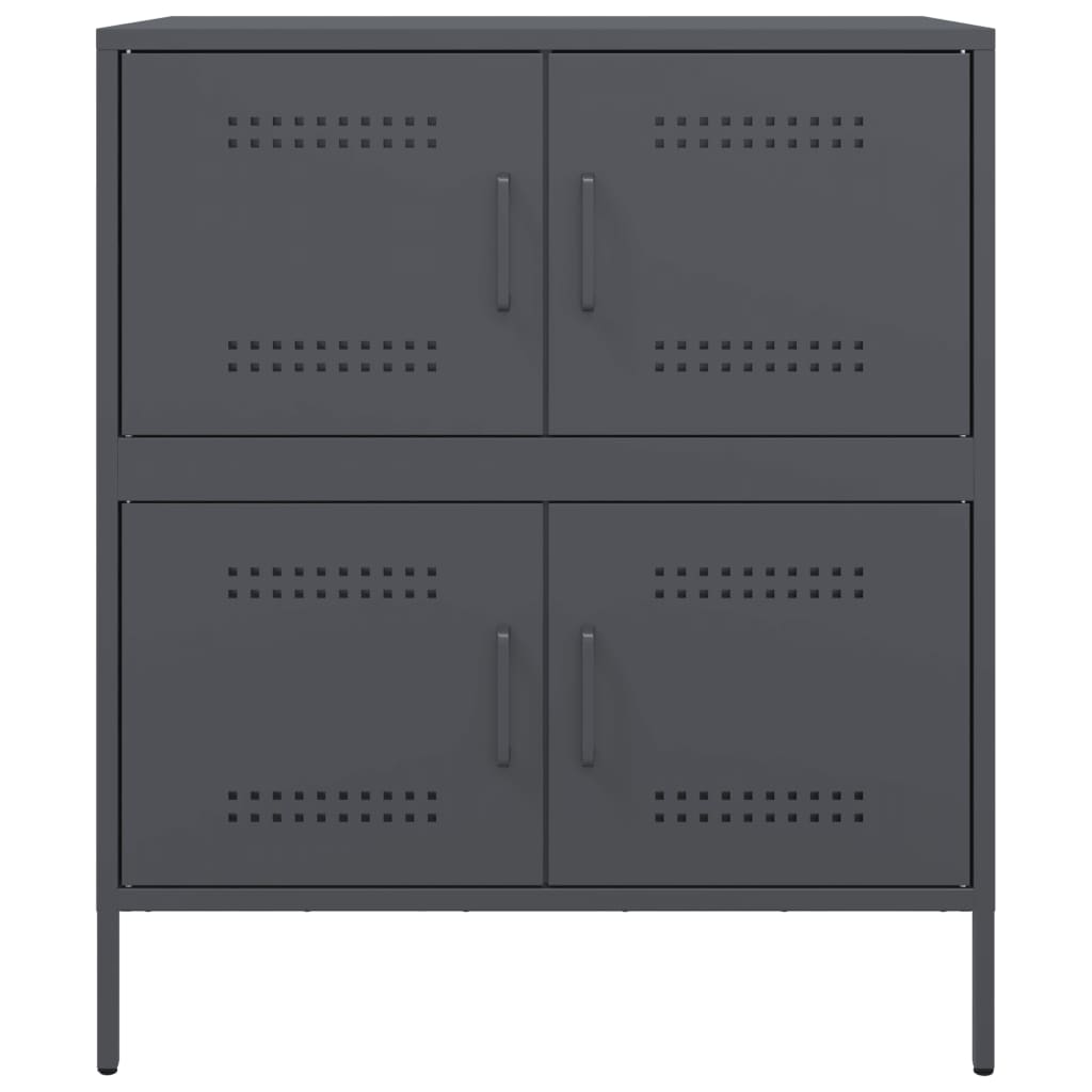 Credenza Antracite 68x39x79 cm in Acciaio 842954