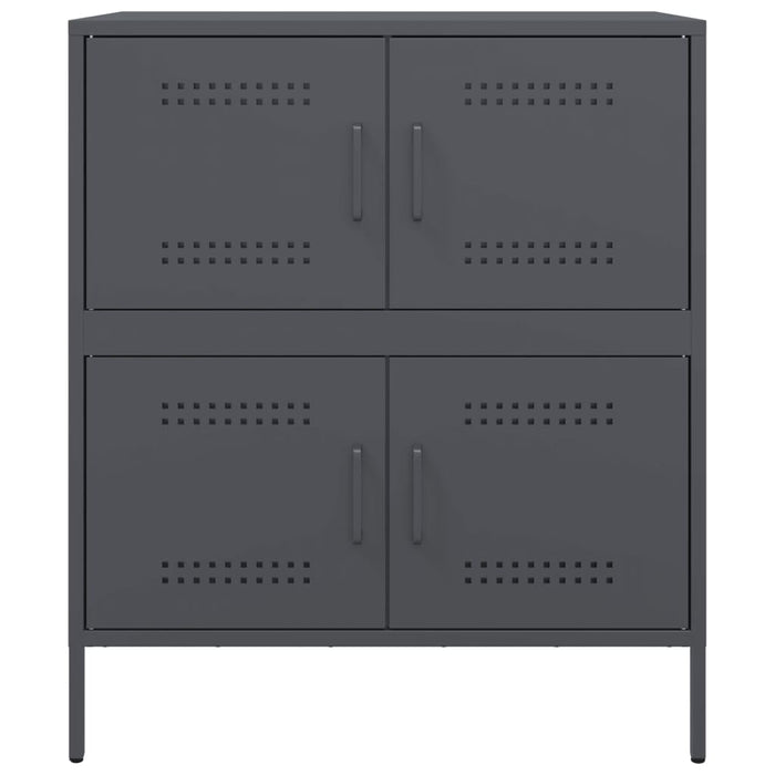 Credenza Antracite 68x39x79 cm in Acciaio 842954