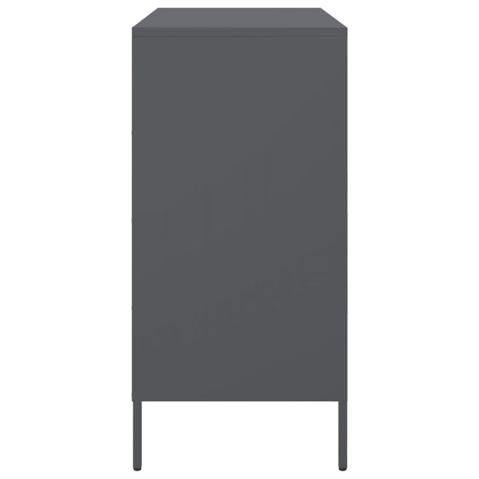 Credenza Antracite 68x39x79 cm in Acciaio 842954