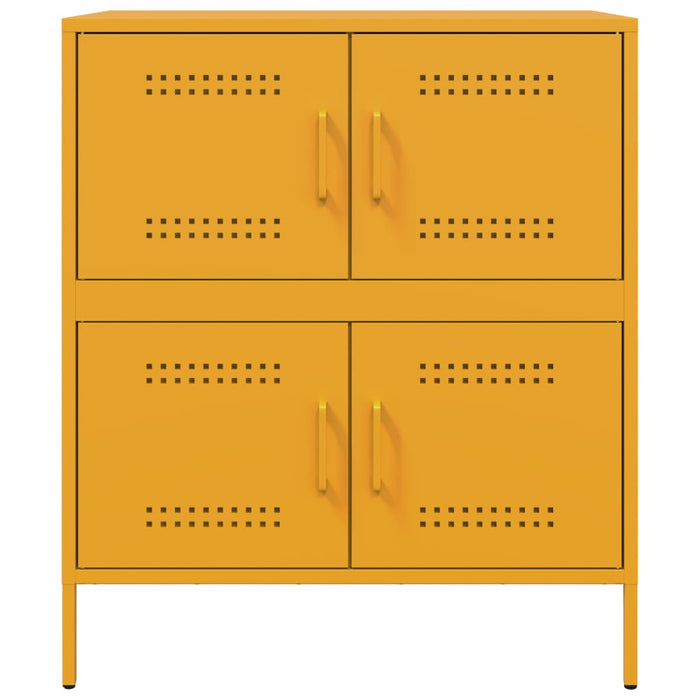 Credenza Giallo Senape 68x39x79 cm in Acciaio 842955