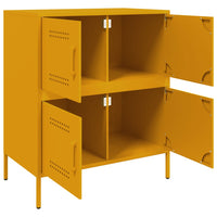 Credenza Giallo Senape 68x39x79 cm in Acciaio 842955