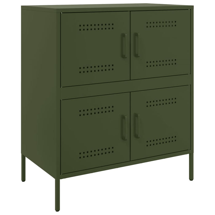 Credenza Verde Oliva 68x39x79 cm in Acciaio 842956