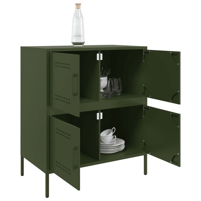 Credenza Verde Oliva 68x39x79 cm in Acciaio 842956