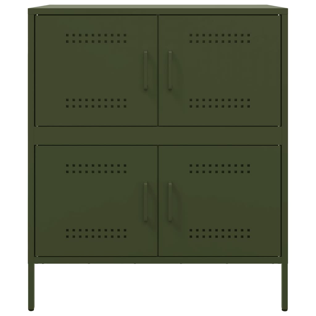 Credenza Verde Oliva 68x39x79 cm in Acciaio 842956